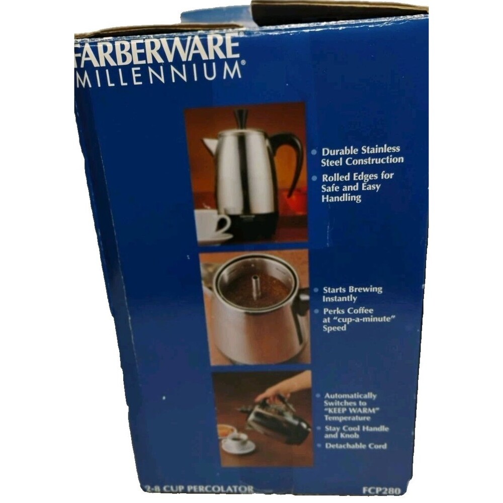 Farberware Millennium Superfast Electric Percolator 2-8 Cup FCP280 - Picture 3 of 12
